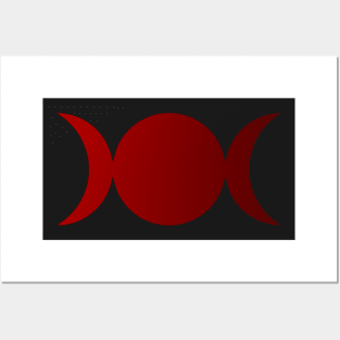 Triple Moon Goddess Symbol Posters and Art